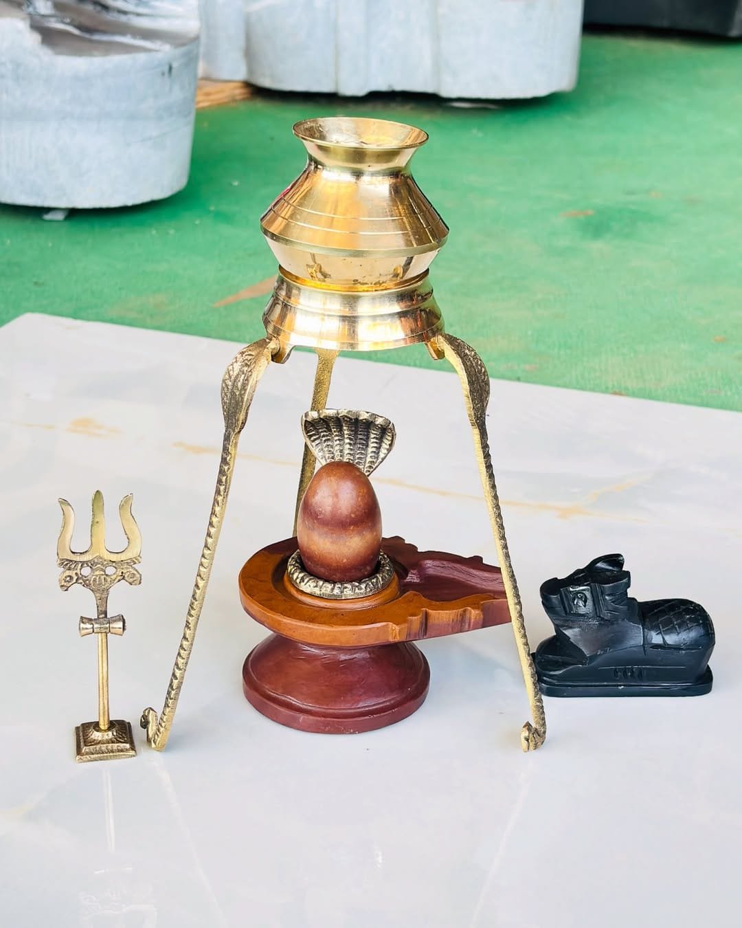 2 Inch Full Set with Narmadeshwar Stone Base