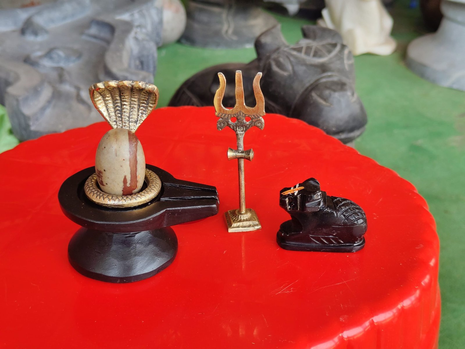 2 inch shivling set nag nandi and trishul