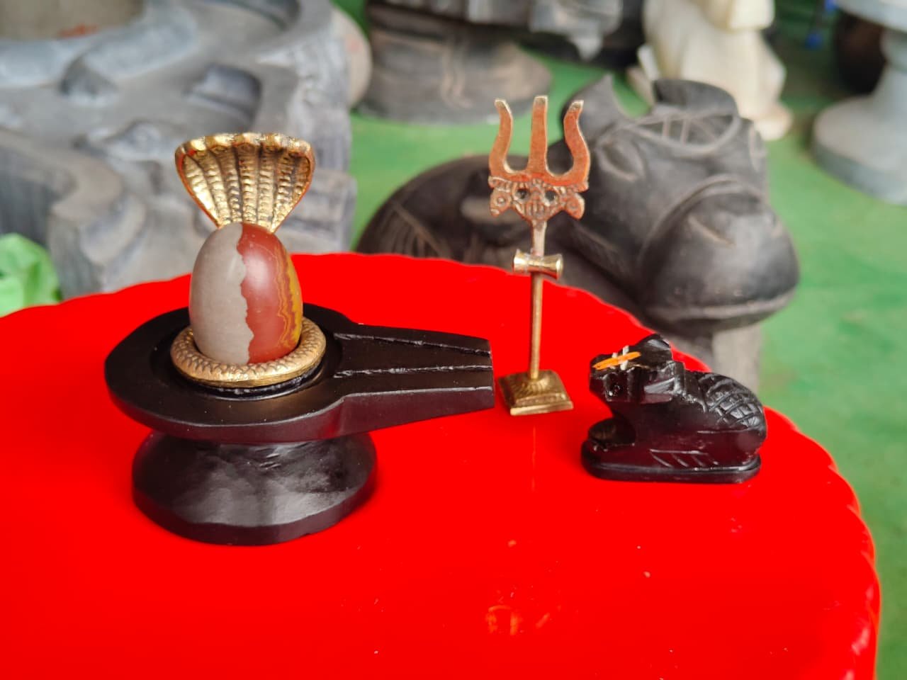 2 inch Ardhanarishwar shivling with 4 inch Jaladhari